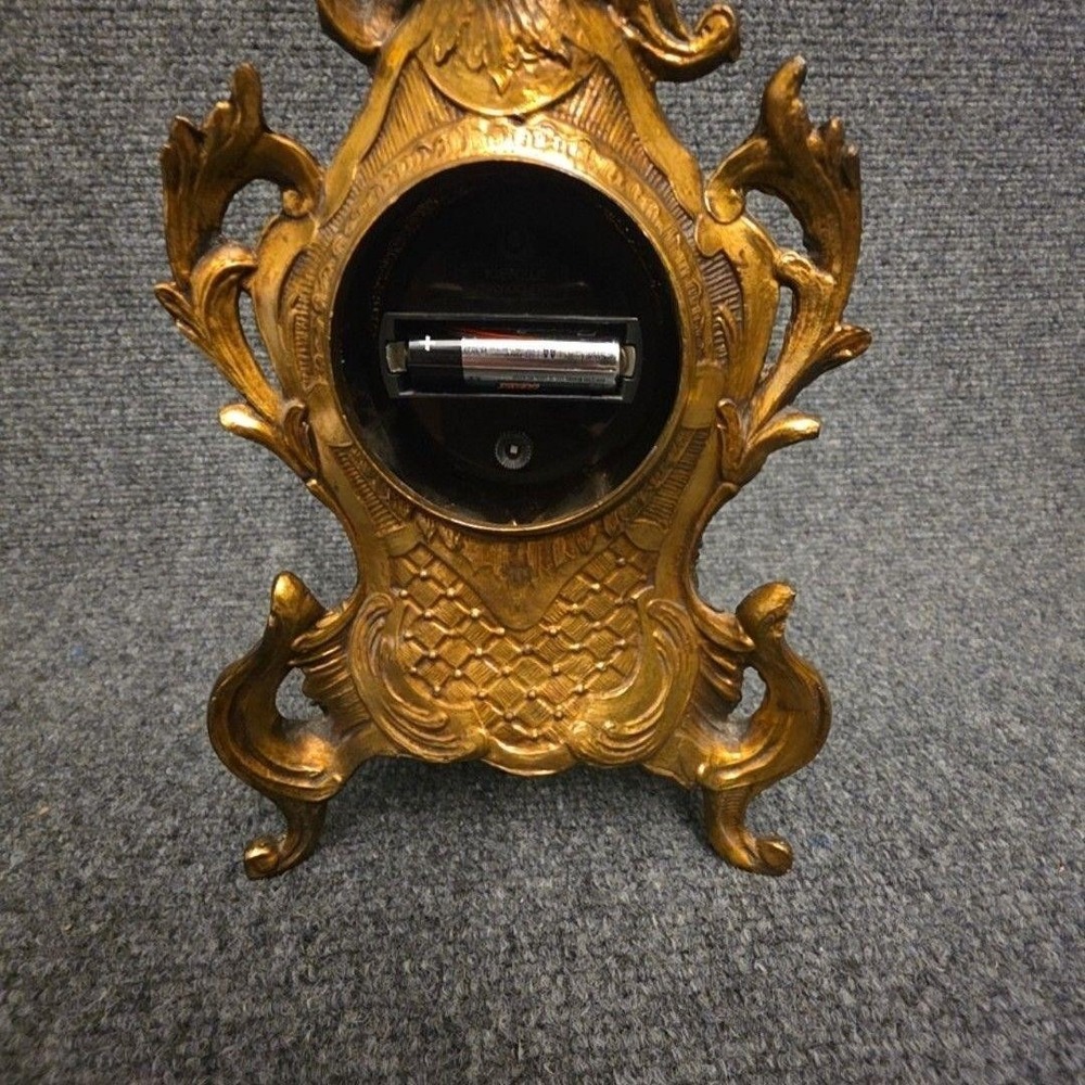 Vintage Kienzle Brass Rococo Mantel Clock Ornate Victorian Style Chronoquartz - Picture 7 of 12